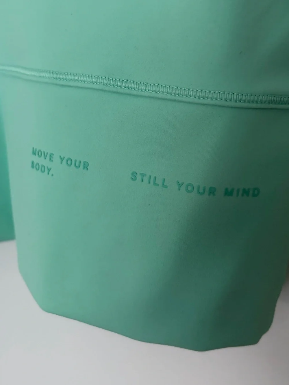 1. Size Large LULULEMON Seafoam Power Pivot Tank With Spellout